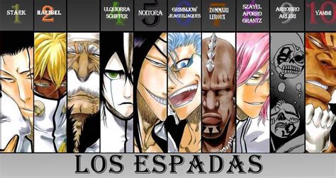 Infografía que muestra los 10 Espada y sus respectivos aspectos de la muerte