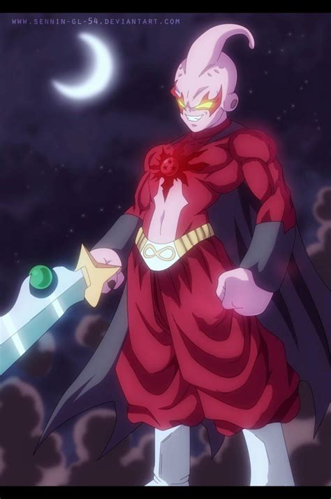 Majin Buu Xeno con la Bola de Dragón Oscura