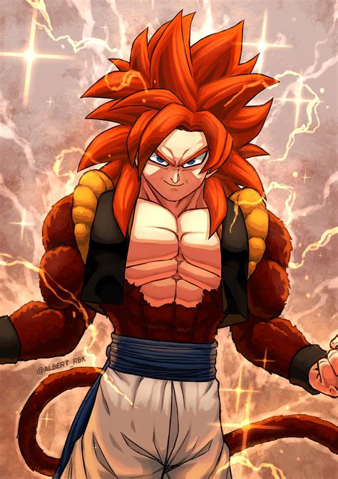 Gogeta Super Saiyan 4 atacando a Yi-Shinron