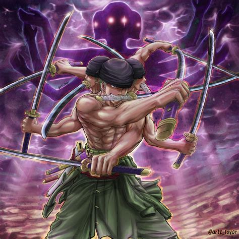 Zoro utilizando su técnica Asura