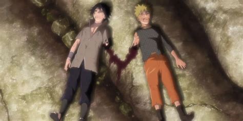 Naruto y Sasuke preparándose para su batalla final en el Valle del Fin