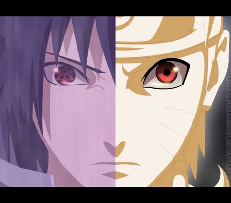 Naruto y Sasuke como rivales