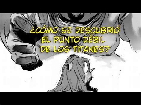 Anatomía de un Titán mostrando el punto débil en la nuca.