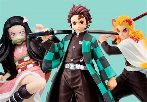 Figuras de los personajes principales de Demon Slayer