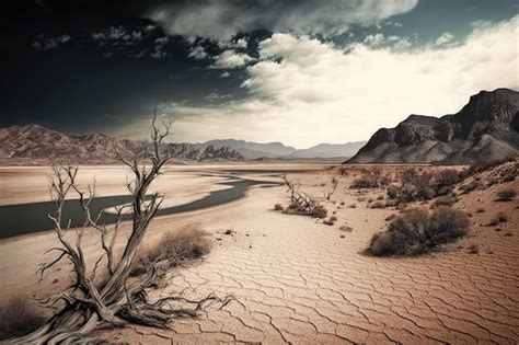 Un dragón invocado en un valle desolado