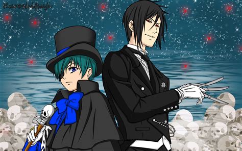 Sebastian Michaelis y Ciel Phantomhive en una escena de Black Butler