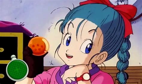 Ilustración de Bulma con su radar del dragón