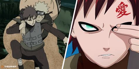 Naruto venciendo a Gaara