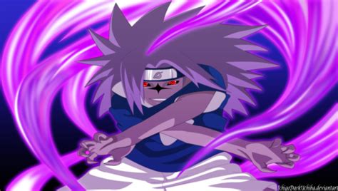 Sasuke con el sello maldito activado