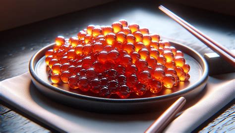 Huevas de salmón (Ikura) frescas