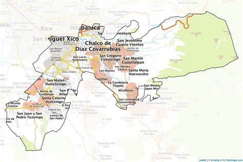 Mapa de la colonia y sus alrededores