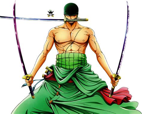 Roronoa Zoro usando su estilo Santoryu