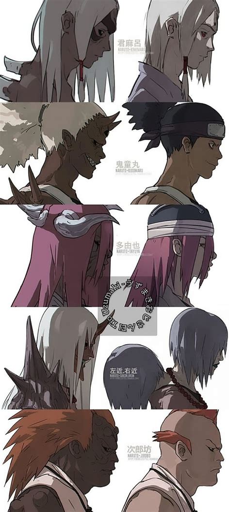 Ilustración de los cuatro Hokages revividos por Orochimaru