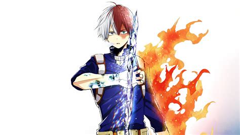 Shoto Todoroki en pose de acción