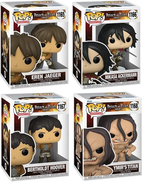 Imagen de tazas, pósters y Funko Pops de Attack on Titan