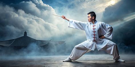 Krilin en una pose de artes marciales con un fondo de moda