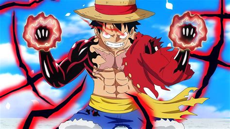 Ilustración de Luffy usando Haki de Armadura Negro