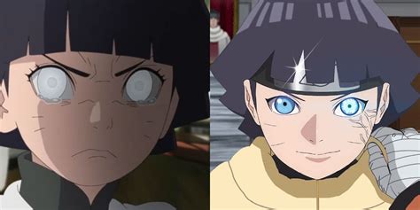 Himawari golpeando a Naruto