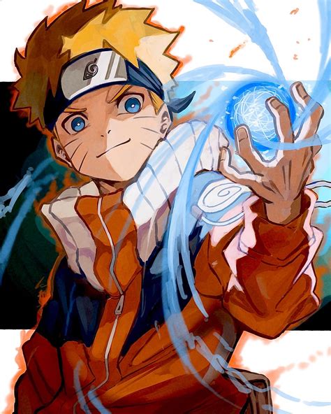 Representación artística de Naruto Uzumaki en su forma adulta
