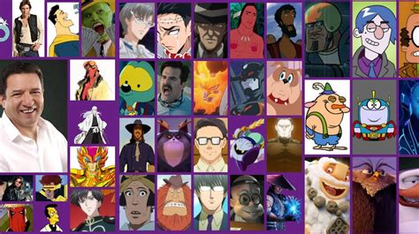 Collage de personajes doblados por Gerardo Reyero