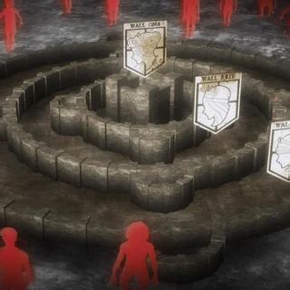 Ilustración de las tres murallas de Shingeki no Kyojin