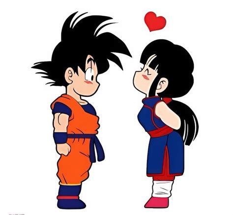 Goku y Bulma compartiendo un momento tierno