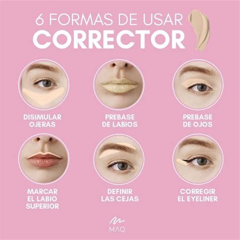 Aplicación de corrector en cejas