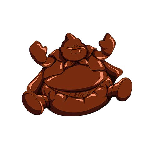 Krilin transformado en chocolate por Majin Buu