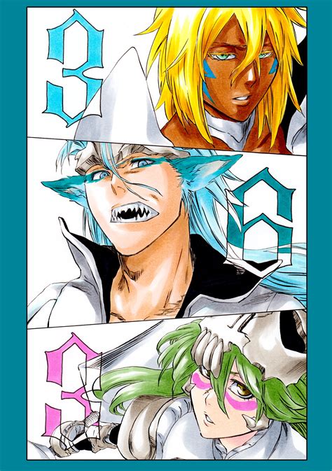 Nelliel, Harribel y Grimmjow en Bleach