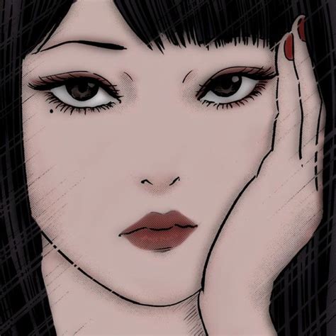 Ilustración de Tomie Kawakami, personaje icónico de Junji Ito