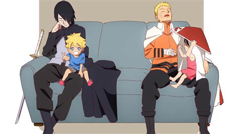 Sarada hablando con Sasuke sobre Boruto