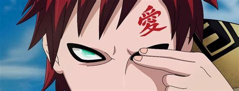 Personaje Gaara de Naruto con su tatuaje en la frente