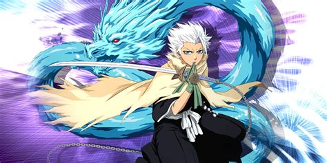 Toshiro Hitsugaya usando su Bankai, Daiguren Hyōrinmaru