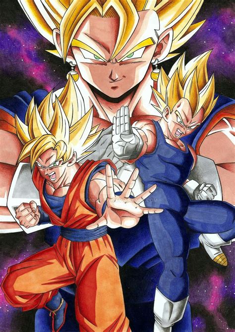 Goku y Vegeta fusionados como Vegito
