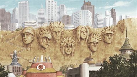 Monumento de los Hokages en Konohagakure