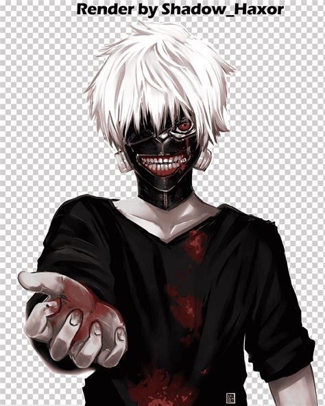 Ilustración de Ken Kaneki con su máscara