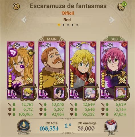 Personajes de The Seven Deadly Sins: Grand Cross en acción