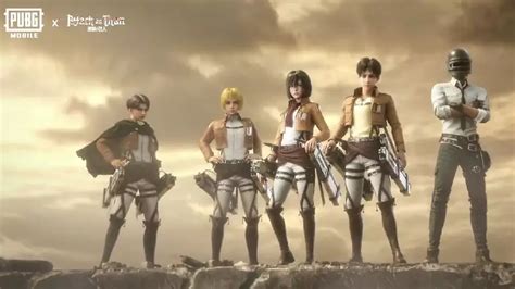 Personajes de Attack on Titan en PUBG Mobile