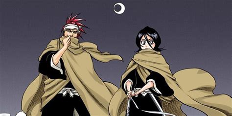 Rukia y Renji observando el cierre del portal