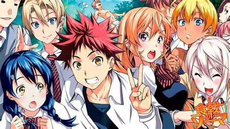 Ilustración de personajes de Shokugeki no Souma en un estilo doujinshi.