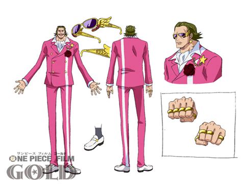 Ilustración de Gildo Tesoro, el antagonista de One Piece Film Gold.