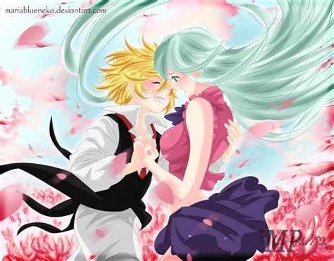 Meliodas y Elizabeth en un fondo de pantalla
