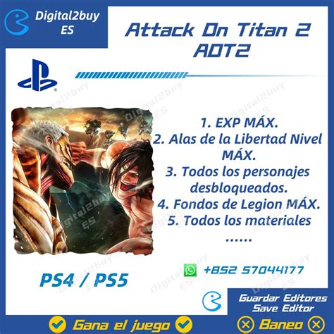 Trofeos de Attack on Titan 2