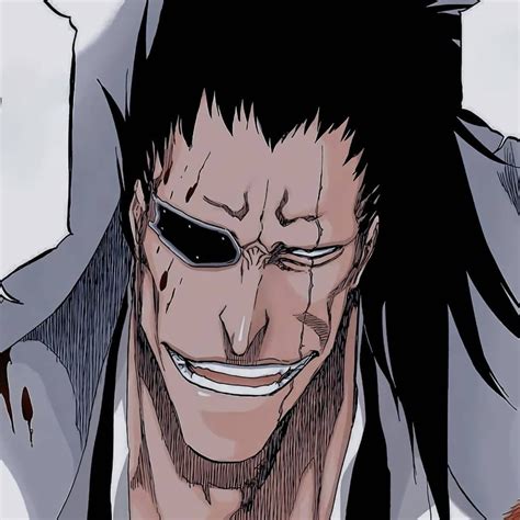 Kenpachi Zaraki con su cicatriz y peinado característicos