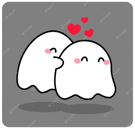 Ilustración de pareja fantasma y humano