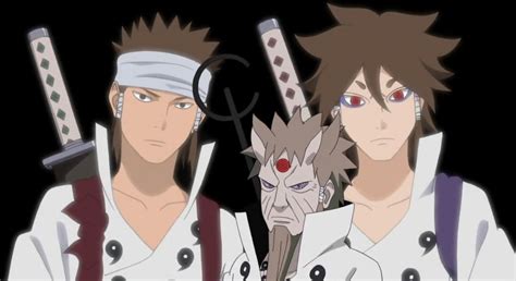 Hagoromo con sus hijos Indra y Ashura