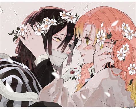 Iguro Obanai y Mitsuri Kanroji