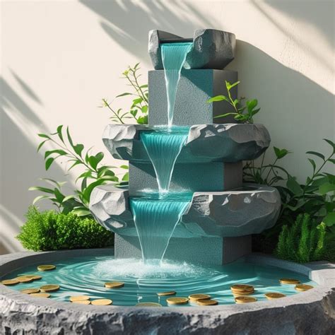 Imagen de una fuente de agua temática de Shingeki No Kyojin