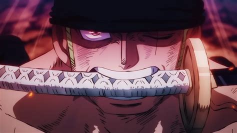 Detalle de la ilustración de Zoro en una camiseta, mostrando sus espadas y expresión decidida.