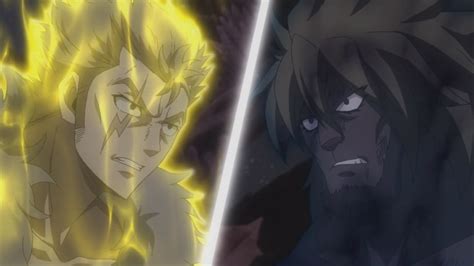 Ilustración de Laxus enfrentándose a Tempester